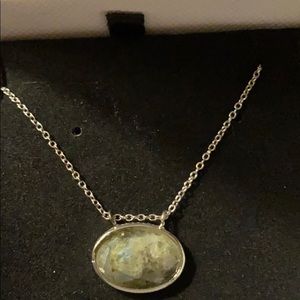 Silver with gem necklace !